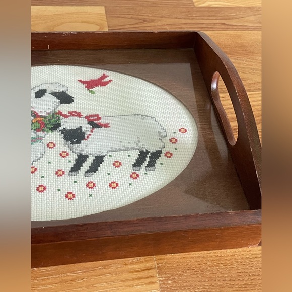 Vintage Crossstitch Decorative Tray - Picture 5 of 8